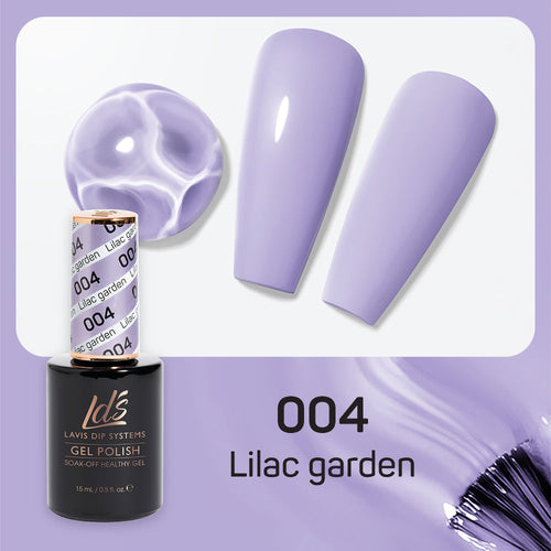 LDS 004 Lilac Garden - LDS Healthy Gel Polish & Matching Nail Lacquer Duo Set - 0.5oz