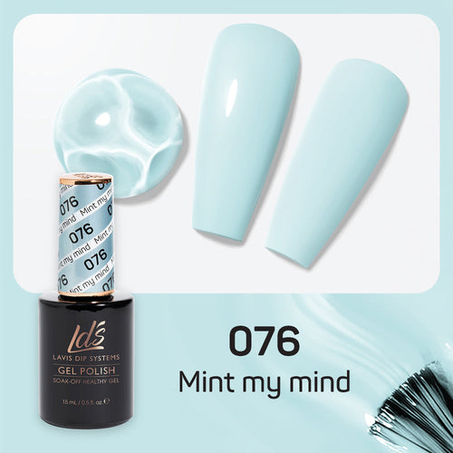 LDS 076 Mint My Mind - LDS Healthy Gel Polish & Matching Nail Lacquer Duo Set - 0.5oz