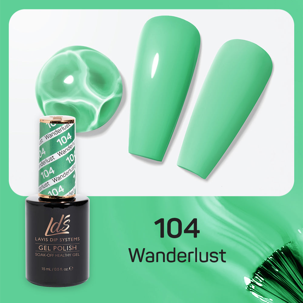 LDS 104 Wanderlust - LDS Healthy Gel Polish & Matching Nail Lacquer Duo Set - 0.5oz