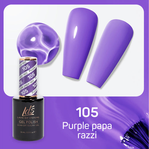 LDS 105 Purple Papa Razzi - LDS Gel Polish 0.5oz