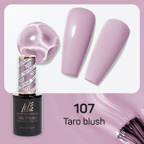 LDS 107 Taro Blush - LDS Healthy Gel Polish & Matching Nail Lacquer Duo Set - 0.5oz