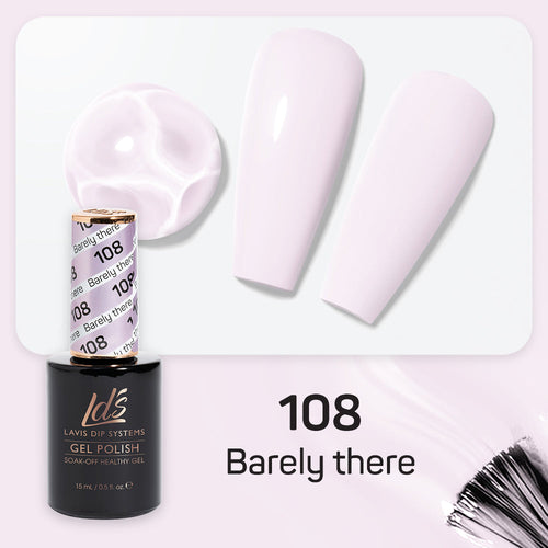  LDS Gel Nail Polish Duo - 108 Beige Colors - Barely There by LDS sold by DTK Nail Supply