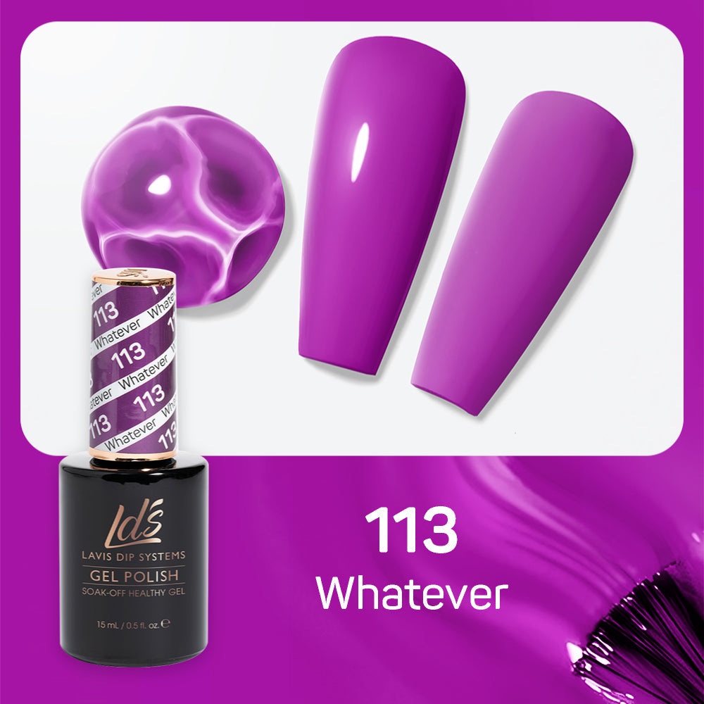 LDS 113 Whatever - LDS Healthy Gel Polish & Matching Nail Lacquer Duo Set - 0.5oz