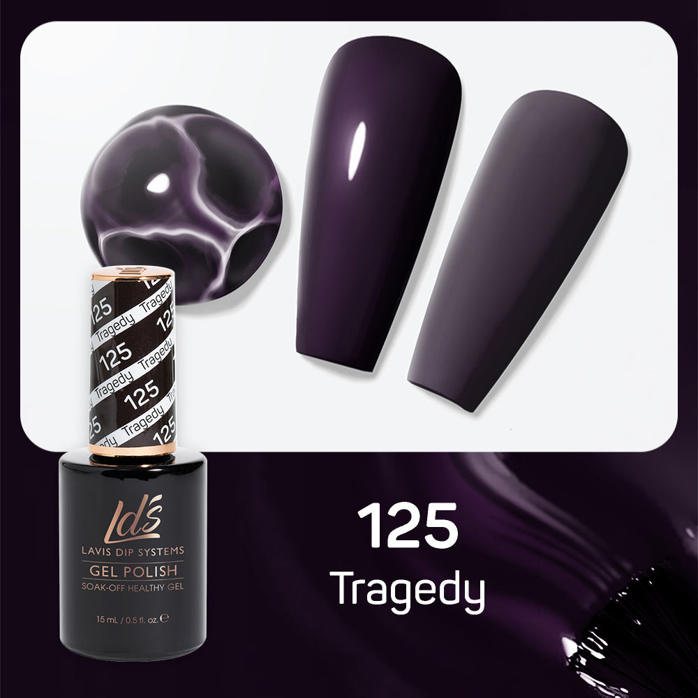 LDS 125 Tragedy - LDS Healthy Gel Polish & Matching Nail Lacquer Duo Set - 0.5oz
