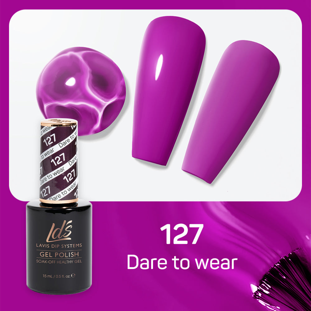 LDS 127 Dare To Wear - LDS Healthy Gel Polish & Matching Nail Lacquer Duo Set - 0.5oz