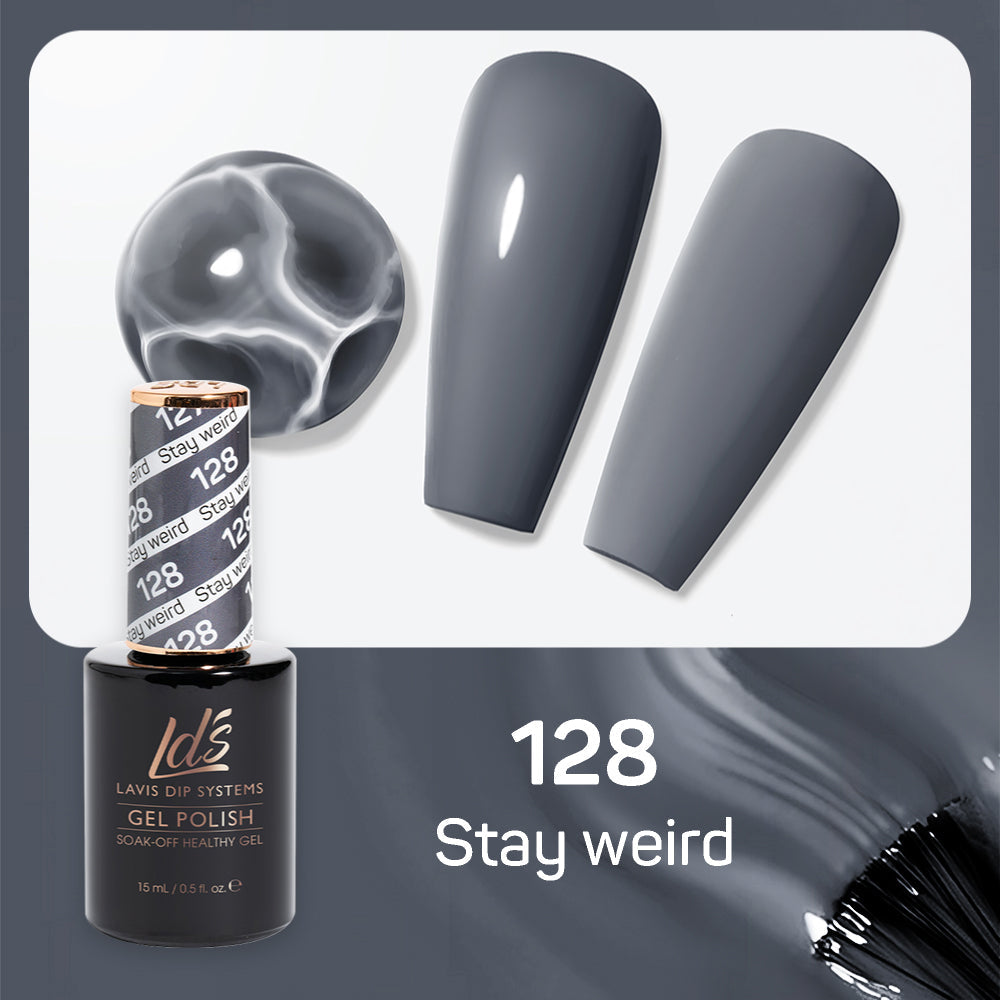LDS 128 Stay Weird - LDS Healthy Gel Polish & Matching Nail Lacquer Duo Set - 0.5oz