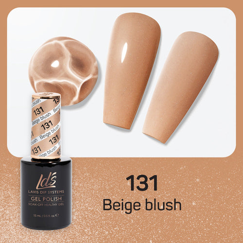 LDS 131 Beige Blush - LDS Healthy Gel Polish & Matching Nail Lacquer Duo Set - 0.5oz