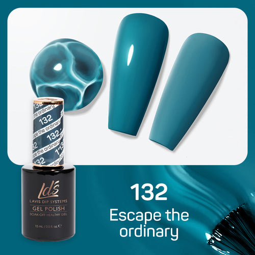 LDS 132 Escape The Ordinary - LDS Healthy Gel Polish & Matching Nail Lacquer Duo Set - 0.5oz