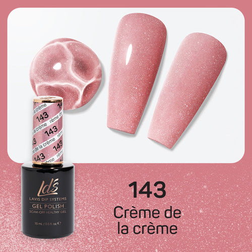 LDS 143 Crème De La Crème - LDS Healthy Gel Polish & Matching Nail Lacquer Duo Set - 0.5oz