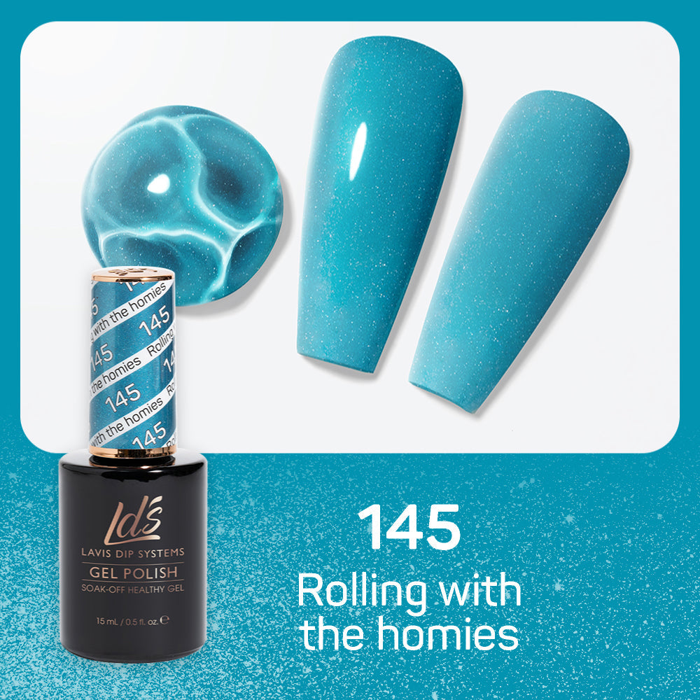 LDS 145 Rolling With The Homies - LDS Healthy Gel Polish & Matching Nail Lacquer Duo Set - 0.5oz