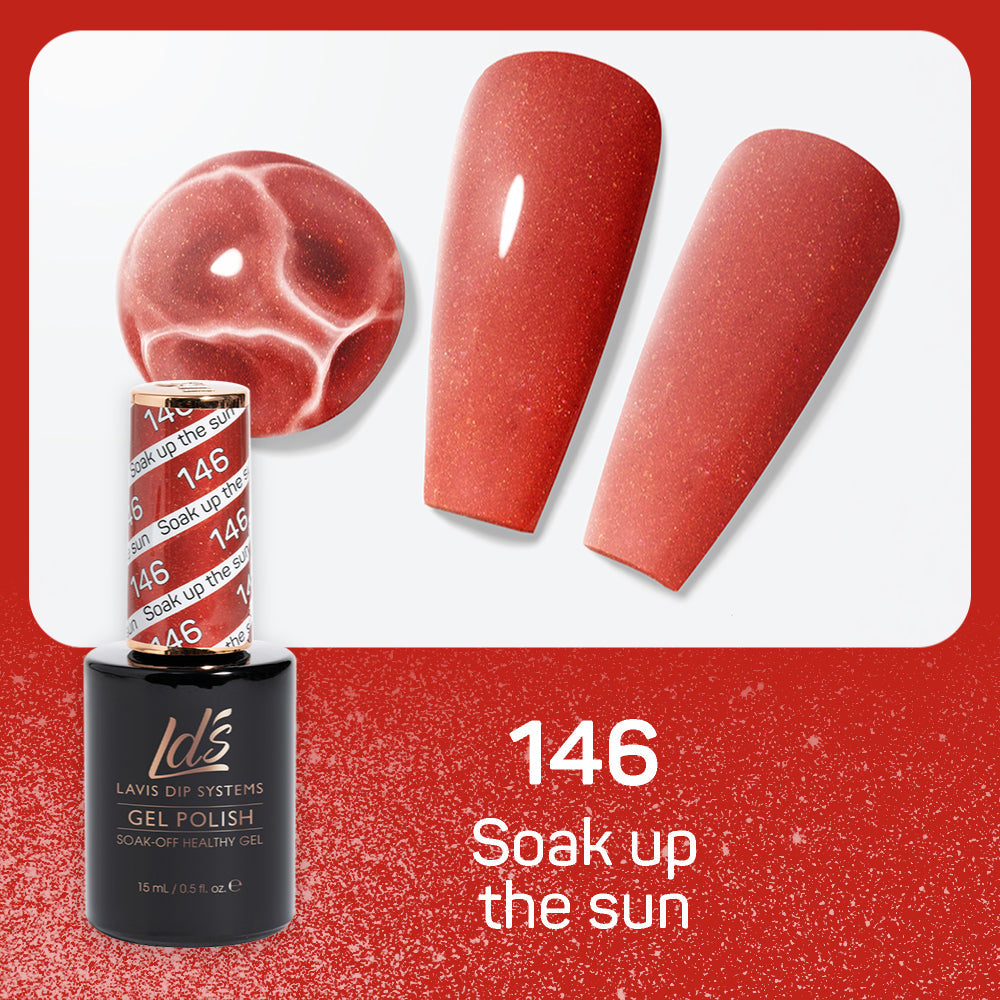 LDS 146 Soak Up The Sun - LDS Healthy Gel Polish & Matching Nail Lacquer Duo Set - 0.5oz