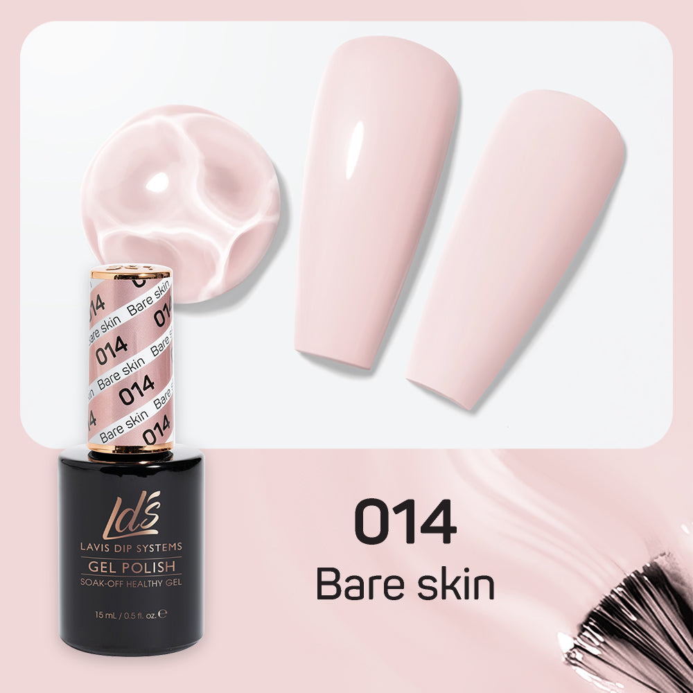 LDS 014 Bare Skin - LDS Healthy Gel Polish & Matching Nail Lacquer Duo Set - 0.5oz