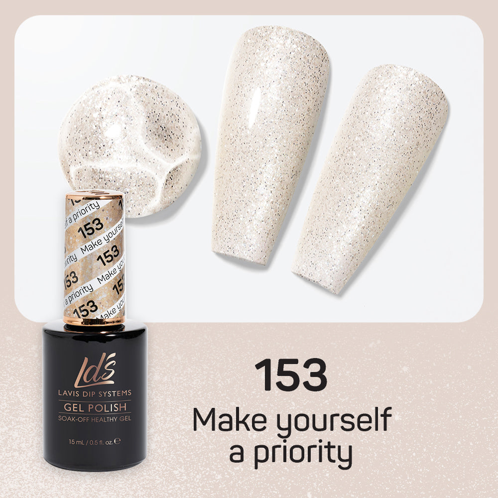 LDS 153 Make Yourself A Priority - LDS Healthy Gel Polish & Matching Nail Lacquer Duo Set - 0.5oz