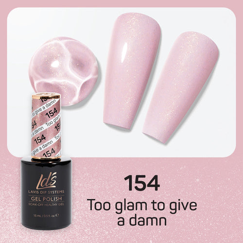 LDS 154 Too Glam To Give A Damn - LDS Gel Polish 0.5oz