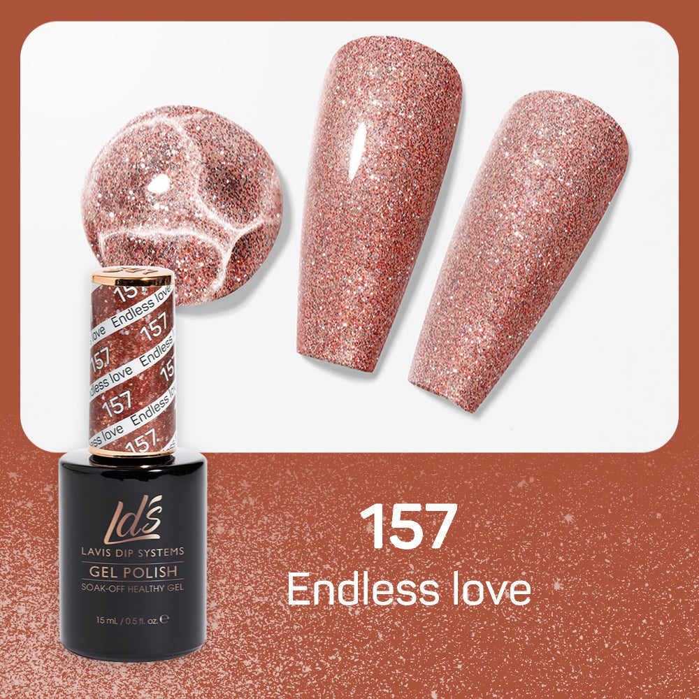 LDS 157 Endless Love - LDS Healthy Gel Polish & Matching Nail Lacquer Duo Set - 0.5oz