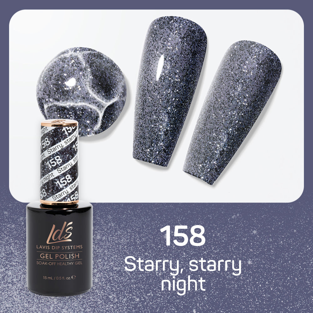 LDS 158 Starry, Starry Night - LDS Gel Polish 0.5oz