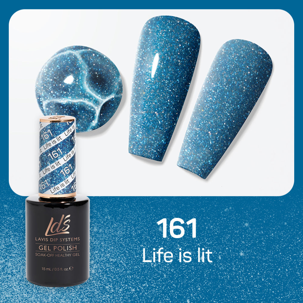 LDS 161 Life Is Lit - LDS Healthy Gel Polish & Matching Nail Lacquer Duo Set - 0.5oz