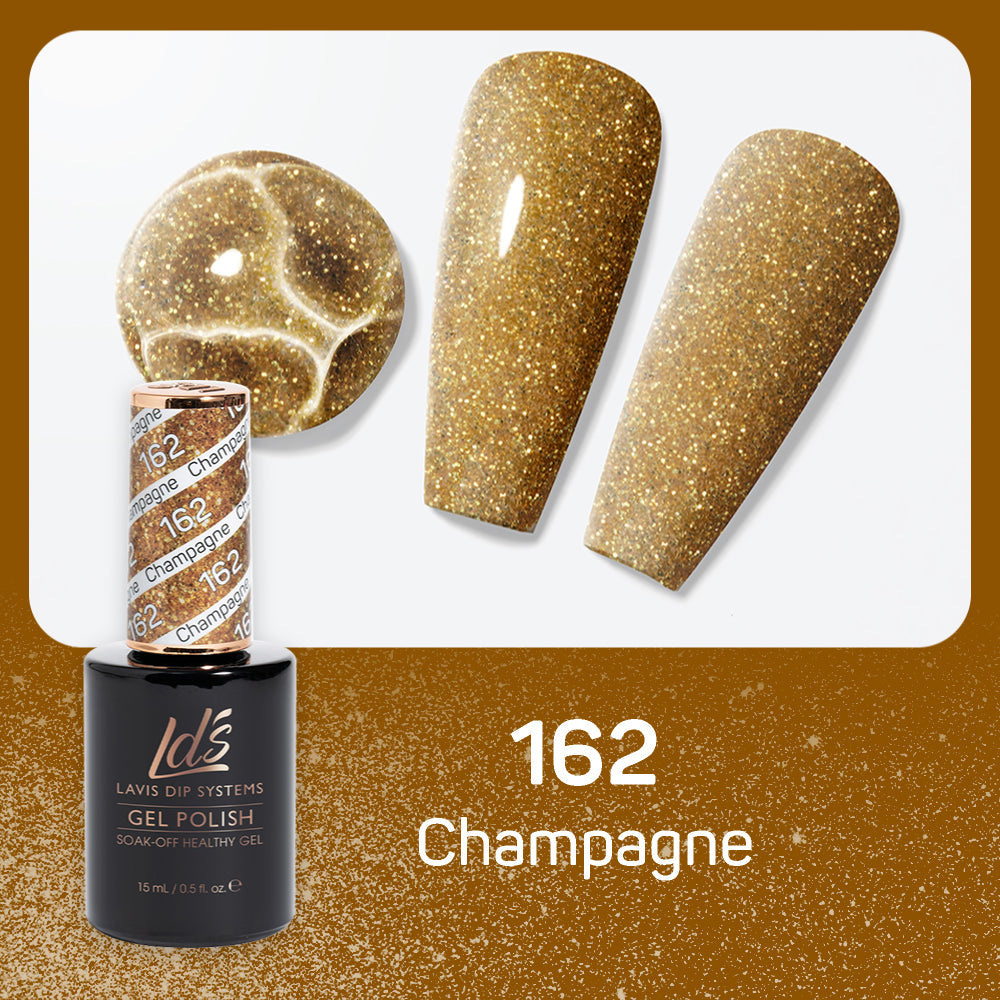 LDS 162 Champagne - LDS Healthy Gel Polish & Matching Nail Lacquer Duo Set - 0.5oz