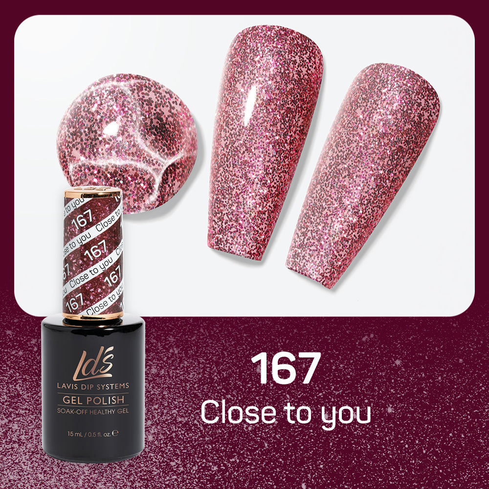 LDS 167 Close To You - LDS Healthy Gel Polish & Matching Nail Lacquer Duo Set - 0.5oz