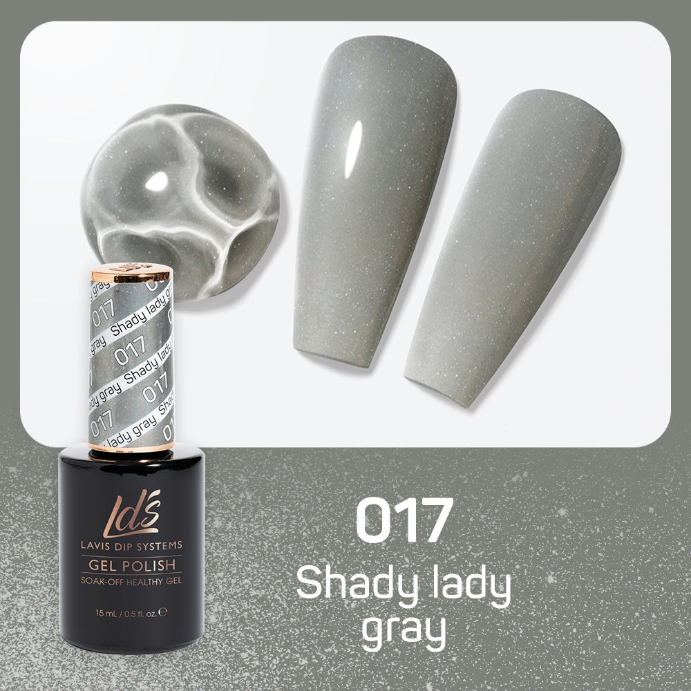 LDS 017 Shady Lady Gray - LDS Gel Polish 0.5oz