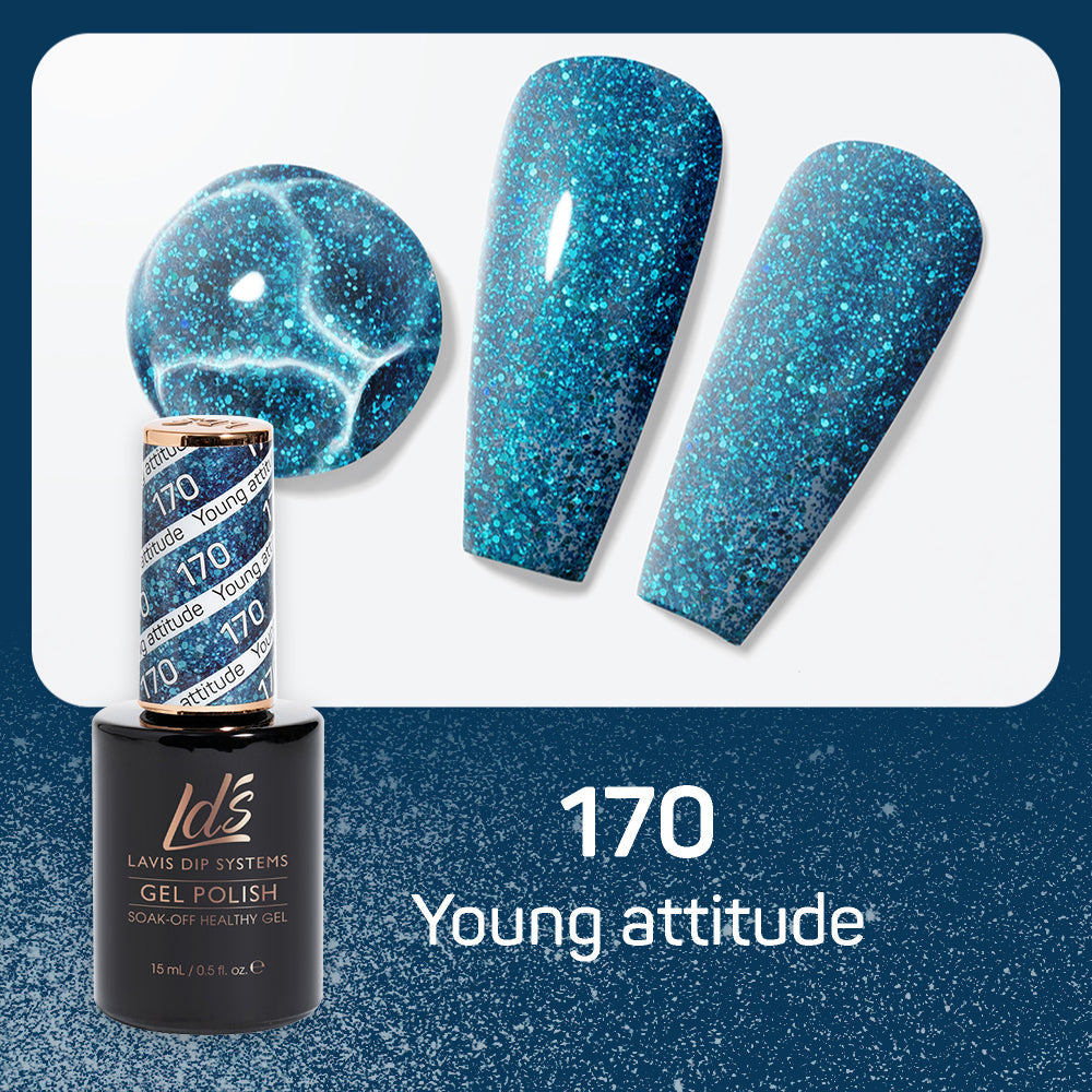 LDS 170 Young Attitude - LDS Healthy Gel Polish & Matching Nail Lacquer Duo Set - 0.5oz