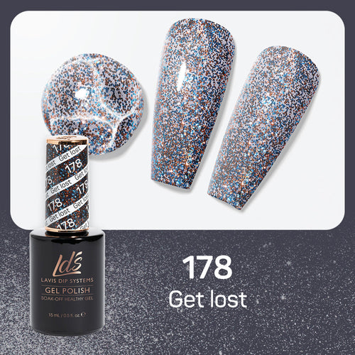 LDS 178 Get Lost - LDS Healthy Gel Polish & Matching Nail Lacquer Duo Set - 0.5oz
