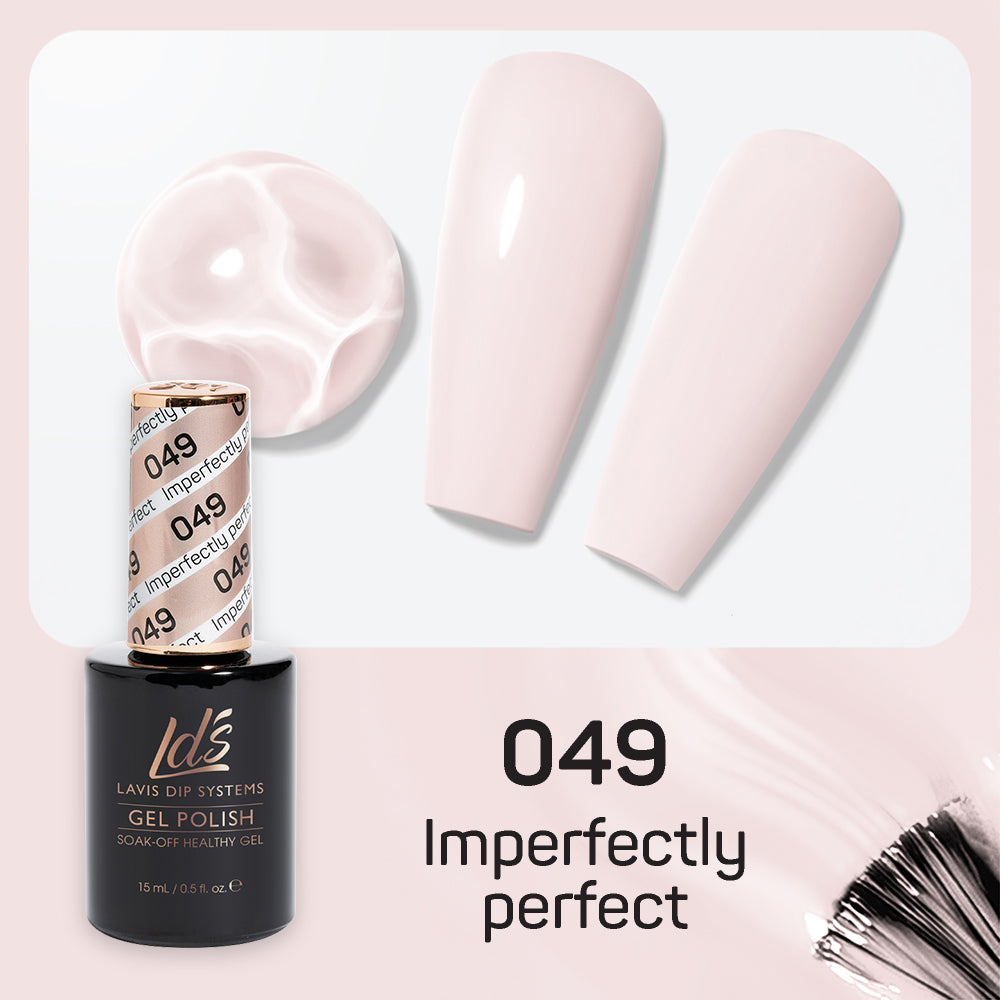 LDS 049 Imperfectly Perfect - LDS Healthy Gel Polish & Matching Nail Lacquer Duo Set - 0.5oz