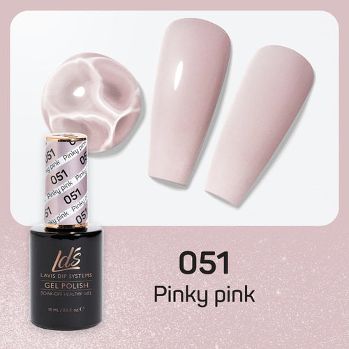 LDS 051 Pinky Pink - LDS Healthy Gel Polish & Matching Nail Lacquer Duo Set - 0.5oz