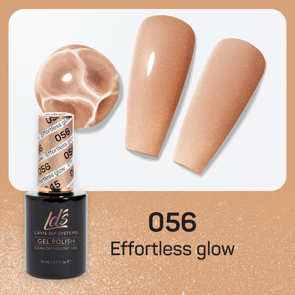 LDS 056 Effortless Glow - LDS Healthy Gel Polish & Matching Nail Lacquer Duo Set - 0.5oz