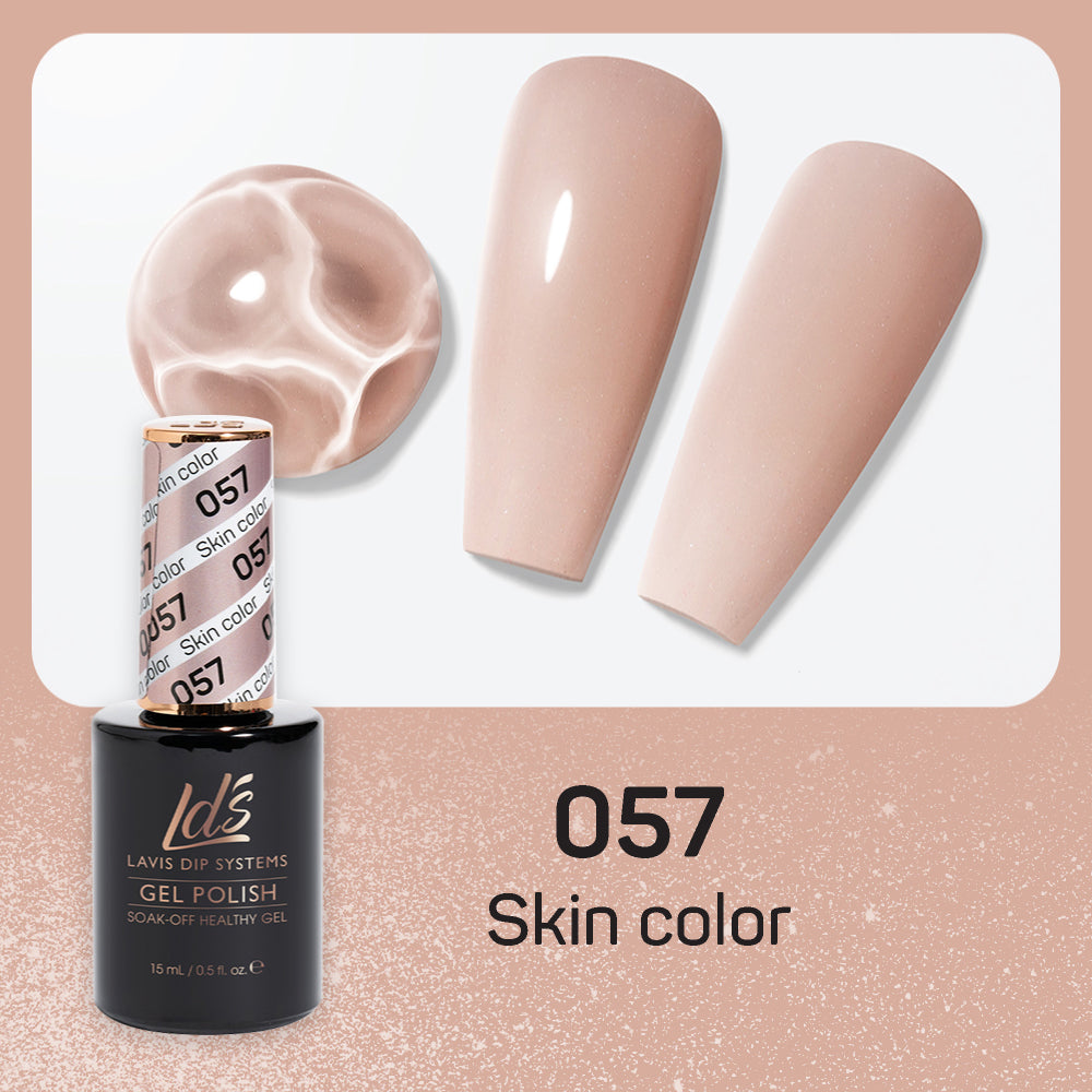 LDS 057 Skin Color - LDS Healthy Gel Polish & Matching Nail Lacquer Duo Set - 0.5oz