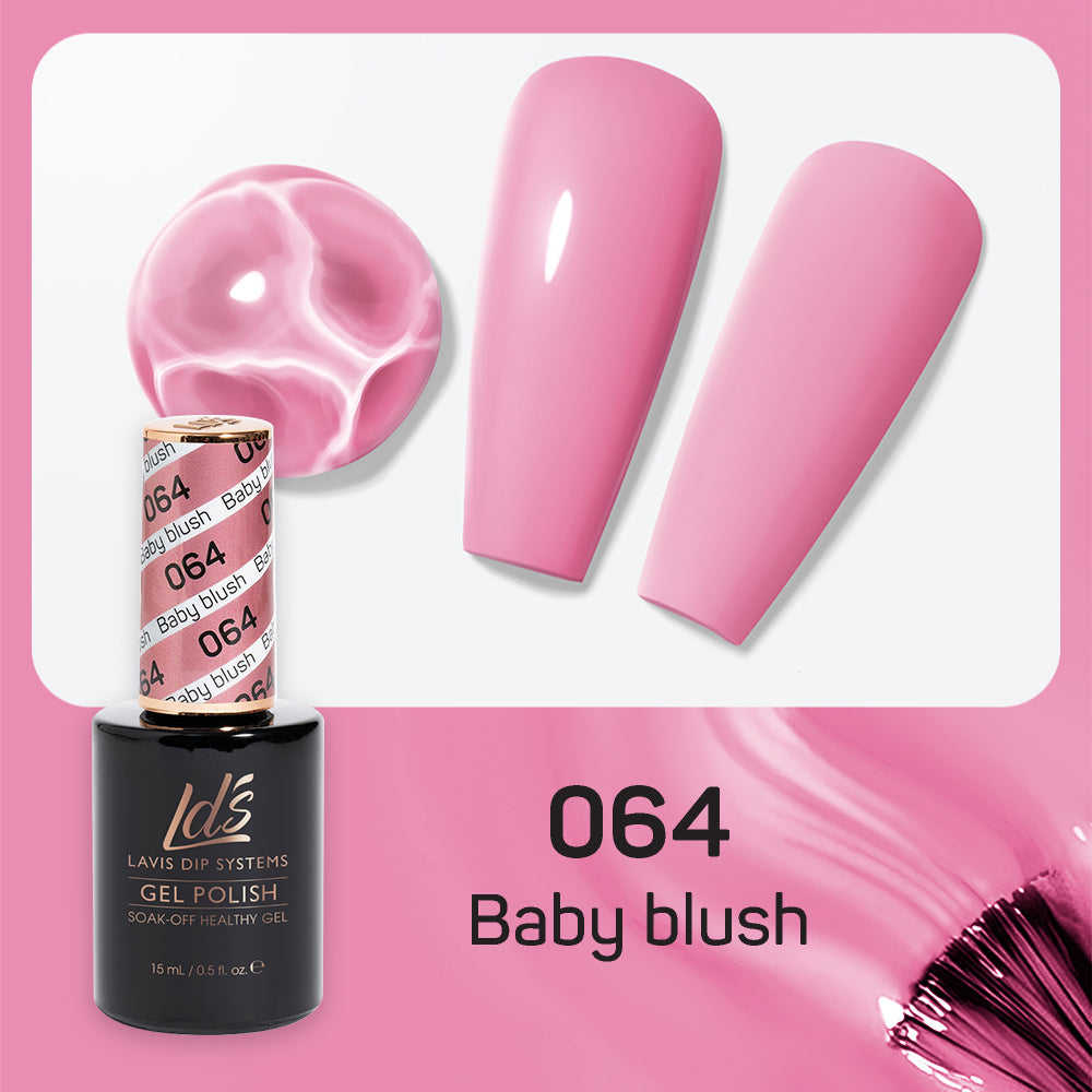LDS 064 Baby Blush - LDS Healthy Gel Polish & Matching Nail Lacquer Duo Set - 0.5oz