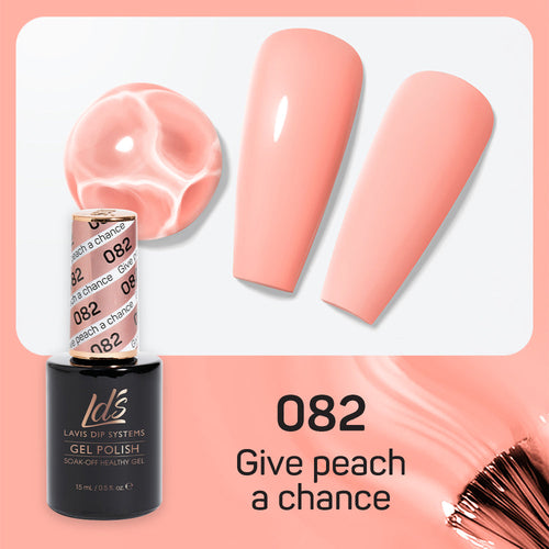 LDS 082 Give Peach A Chance - LDS Healthy Gel Polish & Matching Nail Lacquer Duo Set - 0.5oz