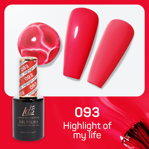 LDS 093 Highlight Of My Life - LDS Healthy Gel Polish & Matching Nail Lacquer Duo Set - 0.5oz