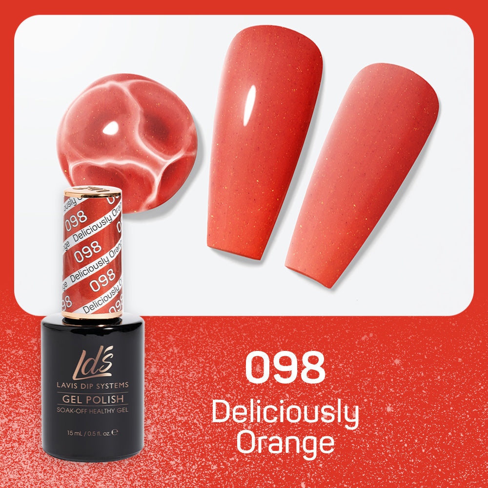 LDS 098 Deliciously Orange - LDS Gel Polish 0.5oz