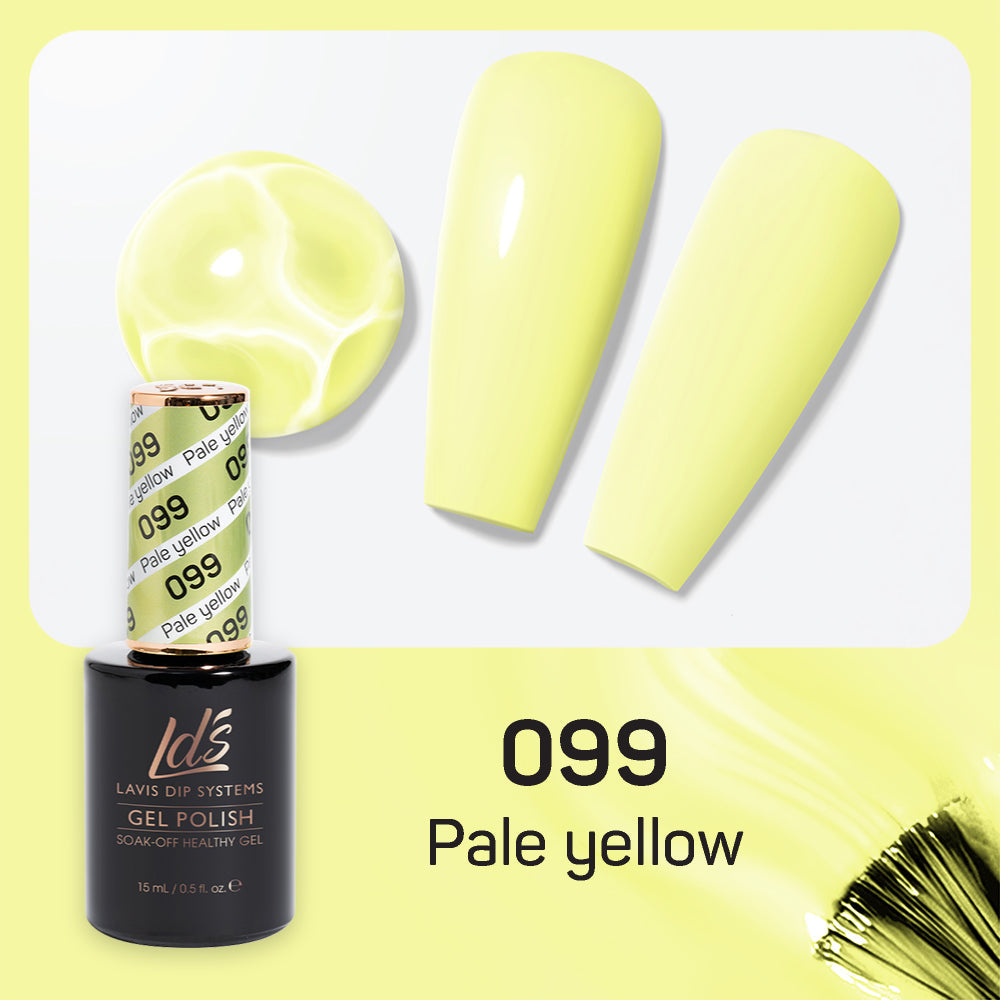 LDS 099 Pale Yellow - LDS Healthy Gel Polish & Matching Nail Lacquer D