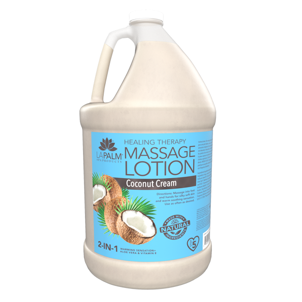 LAPALM Healing Therapy Massage Lotion - Coconut Cream - 1 Gallon