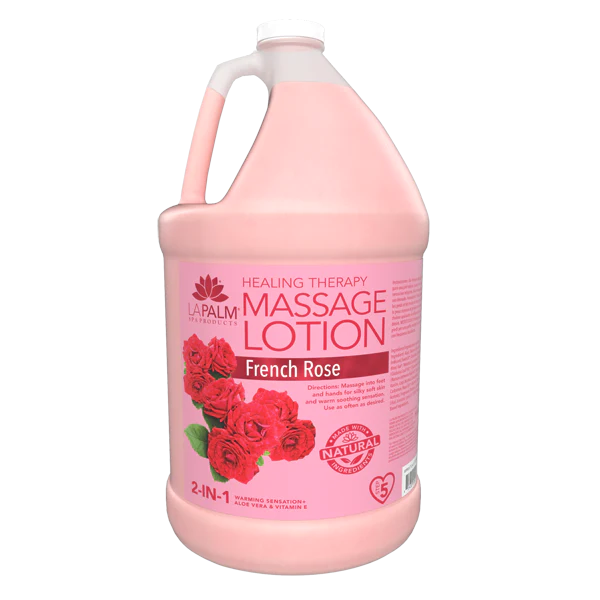 LAPALM Healing Therapy Massage Lotion - French Rose - 1 Gallon