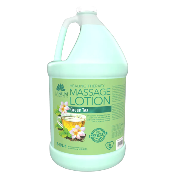 LAPALM Healing Therapy Massage Lotion - Green Tea - 1 Gallon