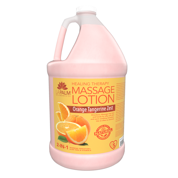 LAPALM Healing Therapy Massage Lotion - Orange Tangerine Zest - 1 Gallon