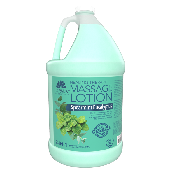 LAPALM Healing Therapy Massage Lotion - Spearmint Eucalyptus - 1 Gallon