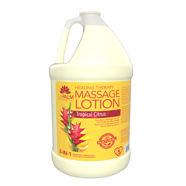 LAPALM Healing Therapy Massage Lotion - Tropical Citrus - 1 Gallon