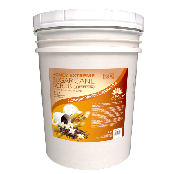 La Palm Sugar Cane Scrub - Vanilla Cappuccino - 1 Bucket