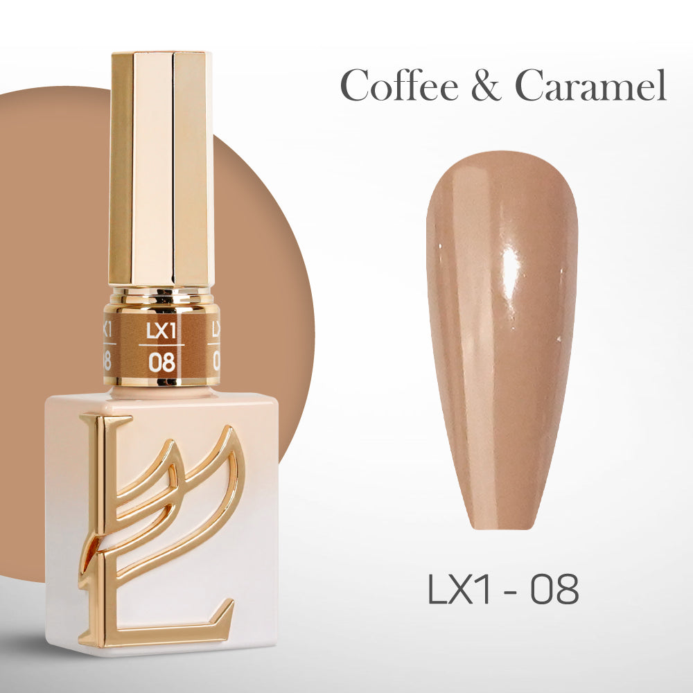 LAVIS LX1 - 08  - Gel Polish 0.5 oz - Coffee & Caramel Collection