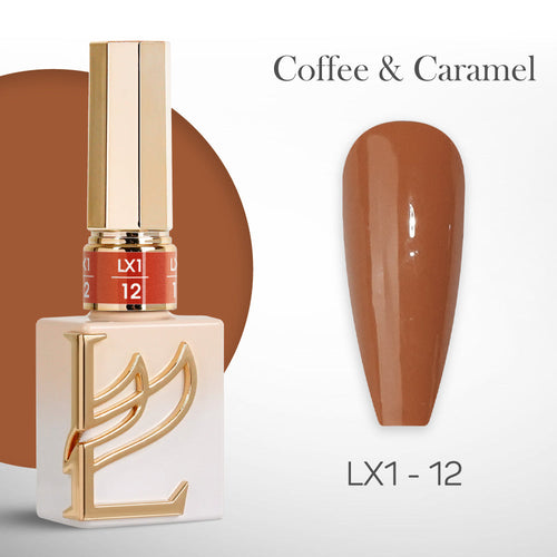 LAVIS LX1 - 12  - Gel Polish 0.5 oz - Coffee & Caramel Collection