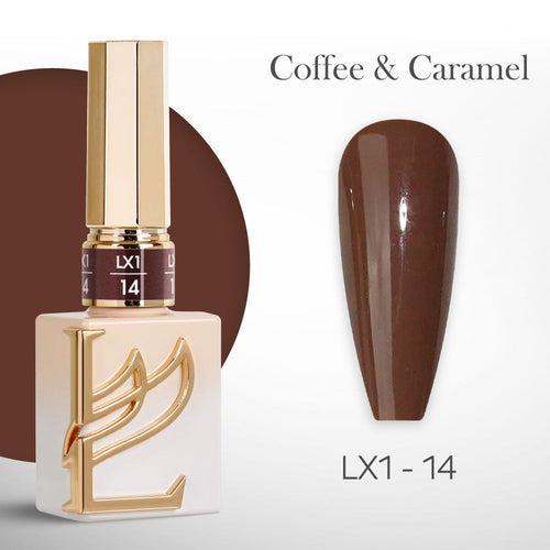 LAVIS LX1 - 14  - Gel Polish 0.5 oz - Coffee & Caramel Collection