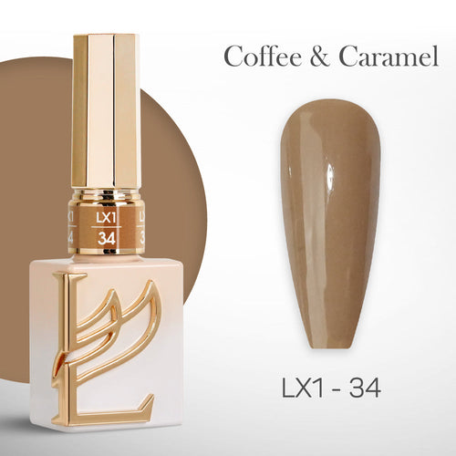 LAVIS LX1 - 34  - Gel Polish 0.5 oz - Coffee & Caramel Collection