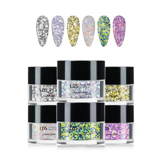 LDS Glitter Nail Art (6 colors) : DSD01-DSD06 - 0.5 oz