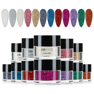 LDS Holographics Fine Glitter Nail Art (12 colors) : DB01-DB12 - 0.5 oz