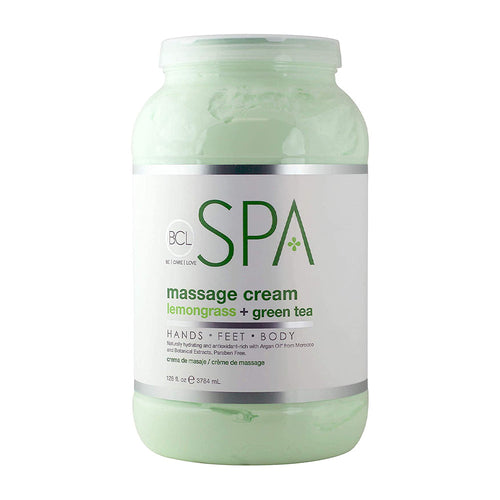 BCL Spa Massage Cream - Lemongrass + Green Tea - 1 gallon