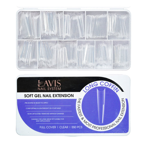  LAVIS - Long Coffin by LAVIS NAILS sold by DTK Nail Supply